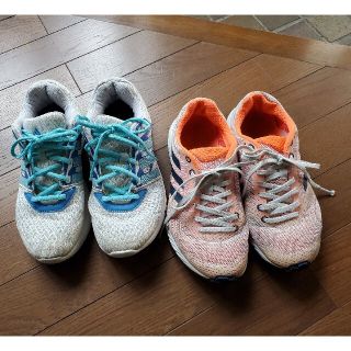 アディダス(adidas)のアディダス　23.5&24.0センチ　ランニングシューズセット(スリッポン/モカシン)