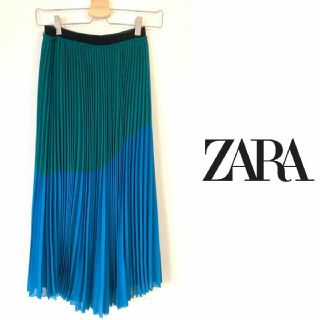 ザラ(ZARA)のZARAスカートIENAGバースデーバッシュPLSTティティベイトBLAMINK(ロングスカート)