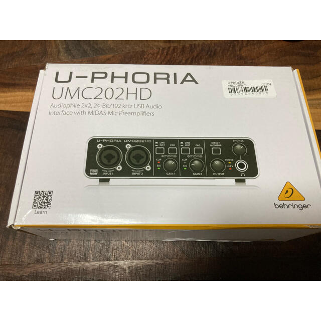 behringer UMC202HD  オーディオインターフェース　格安 楽器のDTM/DAW(オーディオインターフェイス)の商品写真