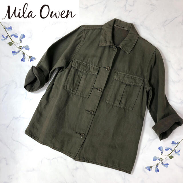 Mila Owen(ミラオーウェン)のミラオーウェン（サイズF）ミリタリージャケットカバーオール レディースのジャケット/アウター(ミリタリージャケット)の商品写真
