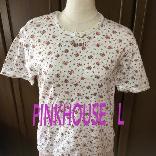 ピンクハウス(PINK HOUSE)のPINK HOUSE ピンクハウス L花柄半袖 Tシャツカットソー(Tシャツ(半袖/袖なし))