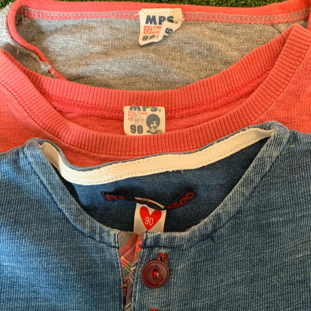 MPS(エムピーエス)の☆ナチュラルブー☆MPS☆ロンT３枚セット90 キッズ/ベビー/マタニティのキッズ服女の子用(90cm~)(Tシャツ/カットソー)の商品写真