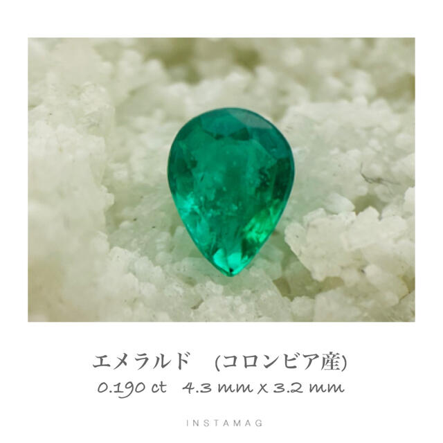 (R0507-4)『コロンビア産』エメラルド　0.190ct レディースのアクセサリー(ネックレス)の商品写真