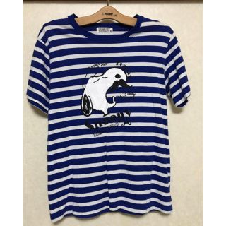 スヌーピー(SNOOPY)のSNOOPY  半袖ボーダーTシャツ  M(Tシャツ(半袖/袖なし))