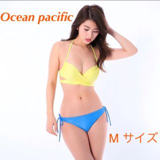 オーシャンパシフィック(OCEAN PACIFIC)の水着 ビキニ★OP リバーシブルショーツ サッシュリボン M イエロー(水着)