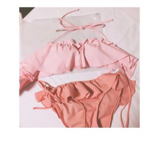 スナイデル(SNIDEL)のsnidel 2016 フリルギャザービキニ pink(水着)