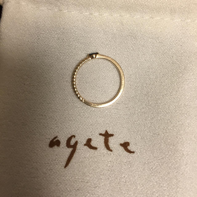 agete(アガット)のagete ピンキーリング 保証書あり レディースのアクセサリー(リング(指輪))の商品写真