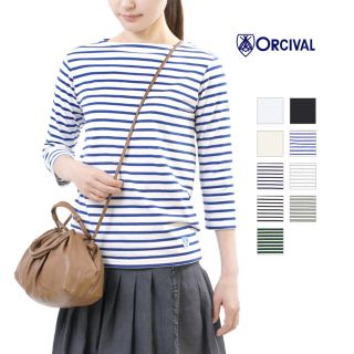 オーシバル(ORCIVAL)のORCIVAL ボーダー　七分袖　サイズ1(カットソー(長袖/七分))