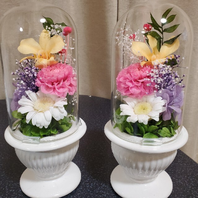 お仏壇用の仏花　お供え花コンパクトサイズ　一対プリザーブドフラワー