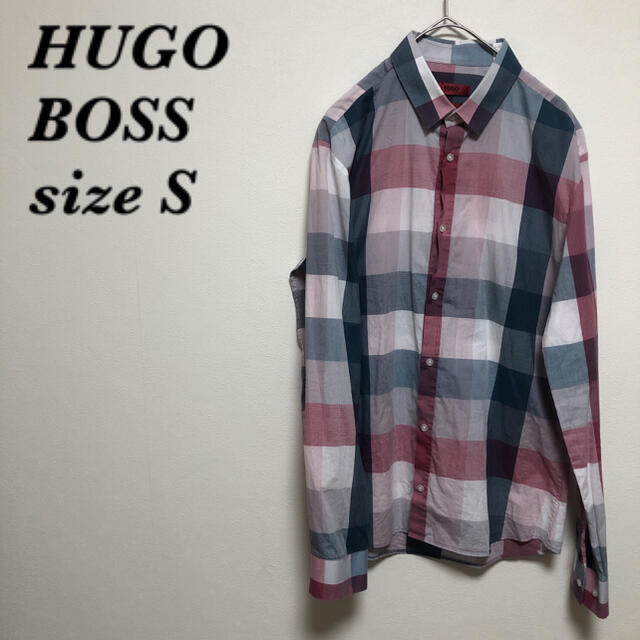 HUGO BOSS(ヒューゴボス)のHUGO BOSS ボス シャツ 長袖シャツ チェックシャツ 美品 メンズのトップス(シャツ)の商品写真
