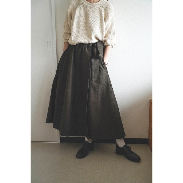 【超特価SALE開催！】 YAECA - harenoti. ベルテッドラップ風スカート ロングスカート