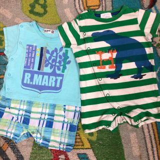 ラグマート(RAG MART)のRAGMART & HAKKABABY ロンパース70　2点セット(ロンパース)