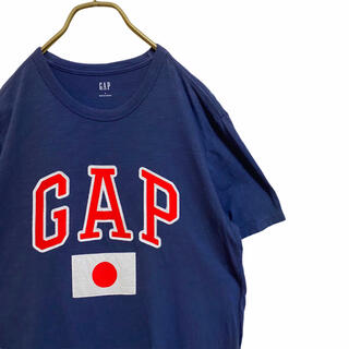 ギャップ(GAP)の【廃盤】GAP 刺繍 ワッペン ロゴ 日本 Tシャツ メンズ S ネイビー 古着(Tシャツ/カットソー(半袖/袖なし))