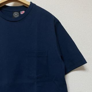 フリークスストア(FREAK'S STORE)のお値下げ♪新品　フリークスストア　コットンTシャツ　Mサイズ　紺　ネイビー(Tシャツ/カットソー(半袖/袖なし))