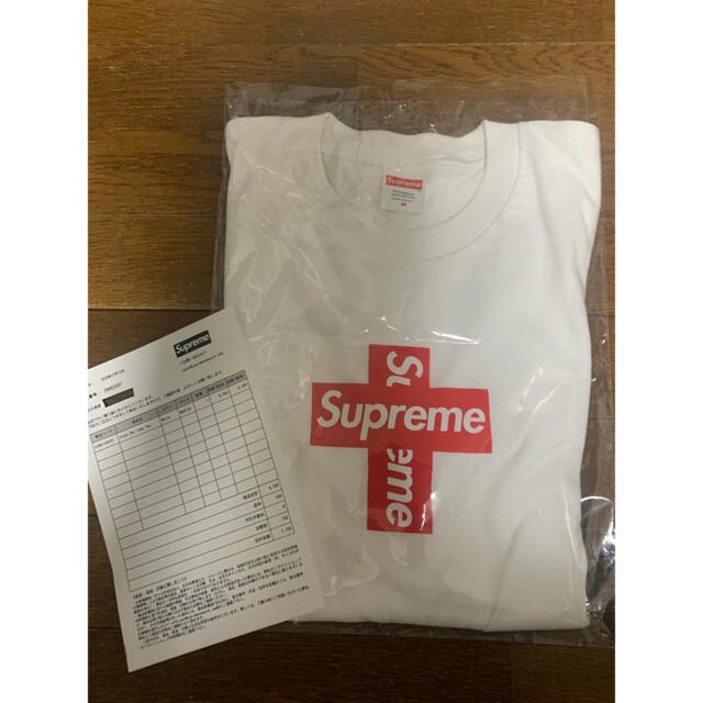 Supreme シュプリーム Cross Box Logo tee  M  白トップス