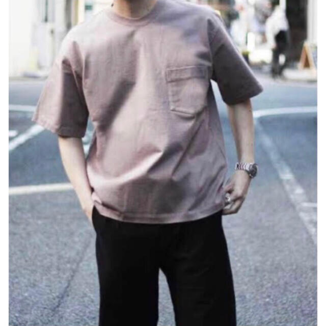 Tシャツ/カットソー(半袖/袖なし)AURALEE 19SS STAND-UP TEE (PURPLE BROWN)