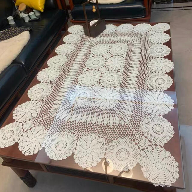 ハンドメイド レース手編み テーブルクロス