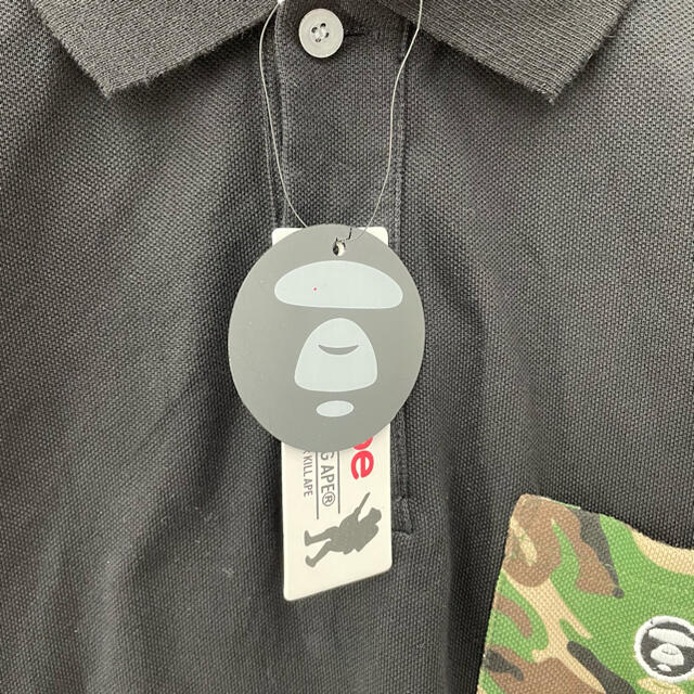 A BATHING APE(アベイシングエイプ)の【未使用】A ape ポロシャツ サルカモ ポロシャツ  XL  匿名配送 メンズのトップス(ポロシャツ)の商品写真