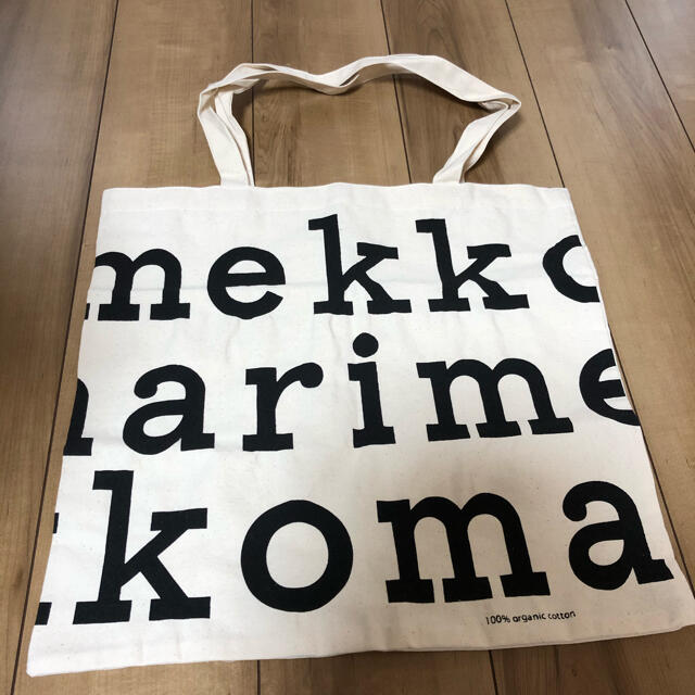 marimekko(マリメッコ)の未使用　マリメッコ　ロゴ　トート　エコバッグ レディースのバッグ(トートバッグ)の商品写真