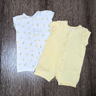 エイチアンドエム(H&M)のベビー用　ロンパース　2枚セット(ロンパース)