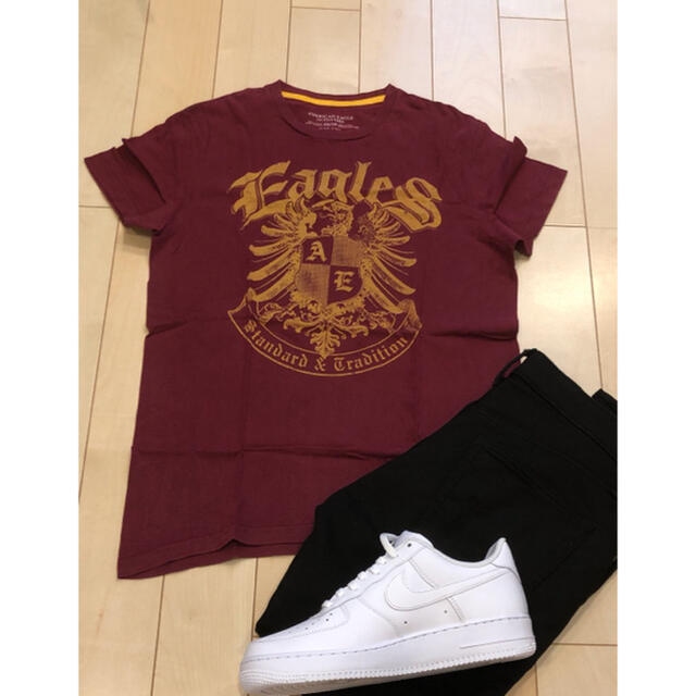 American Eagle(アメリカンイーグル)のアメリカンイーグル Ｔシャツ  ヴィンテージボルドーカラー メンズのトップス(Tシャツ/カットソー(半袖/袖なし))の商品写真