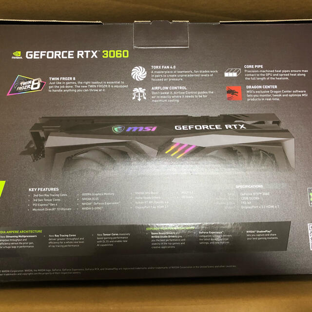 豊富な在庫 新品未開封 MSI GeForce RTX 3060 GAMING X 12Gの通販 by shop｜ラクマ 超激得国産