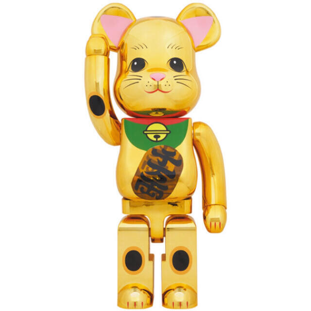 MEDICOM TOY(メディコムトイ)のBE@RBRICK 招き猫 金メッキ 発光 1000％ エンタメ/ホビーのフィギュア(その他)の商品写真