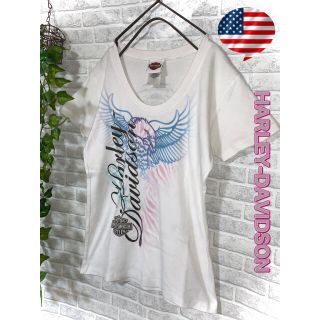 ハーレーダビッドソン(Harley Davidson)の専用出品です☆ハーレーダビッドソン　USA製　半袖Tシャツ　US/L(Tシャツ(半袖/袖なし))