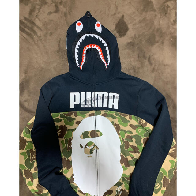 激レアL！ 2015AW BAPE×PUMA ABCシャークパーカー カモ - パーカー