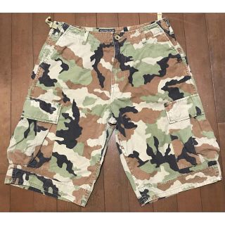 STUSSY USA製 ショーツ カモ柄 迷彩 32in - ショートパンツ
