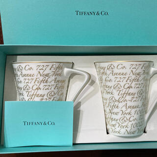 ティファニー(Tiffany & Co.)のティファニーペアマグカップ ノーツマグ(食器)