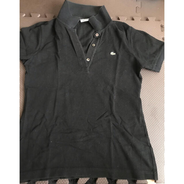 LACOSTE(ラコステ)の☆値引き☆ラコステ　半袖ポロシャツ　黒色 レディースのトップス(ポロシャツ)の商品写真