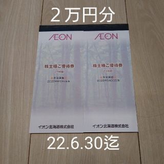 イオン(AEON)のイオン北海道　株主優待券２万円分(ショッピング)