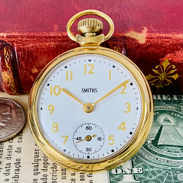 高級懐中時計】美品 スミス 金色 52mm メンズ レディース ビンテージ
