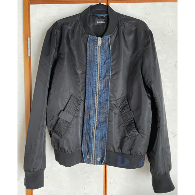 極美品 DIESEL レア MA-1 ボンバージャケット 黒 XL 日本L〜XL-