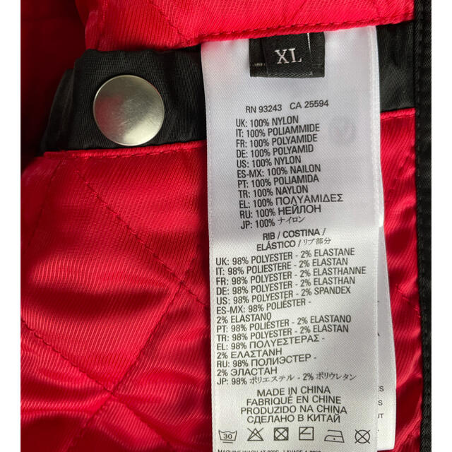 DIESEL(ディーゼル)の極美品 DIESEL レア MA-1 ボンバージャケット 黒 XL 日本L〜XL メンズのジャケット/アウター(ブルゾン)の商品写真