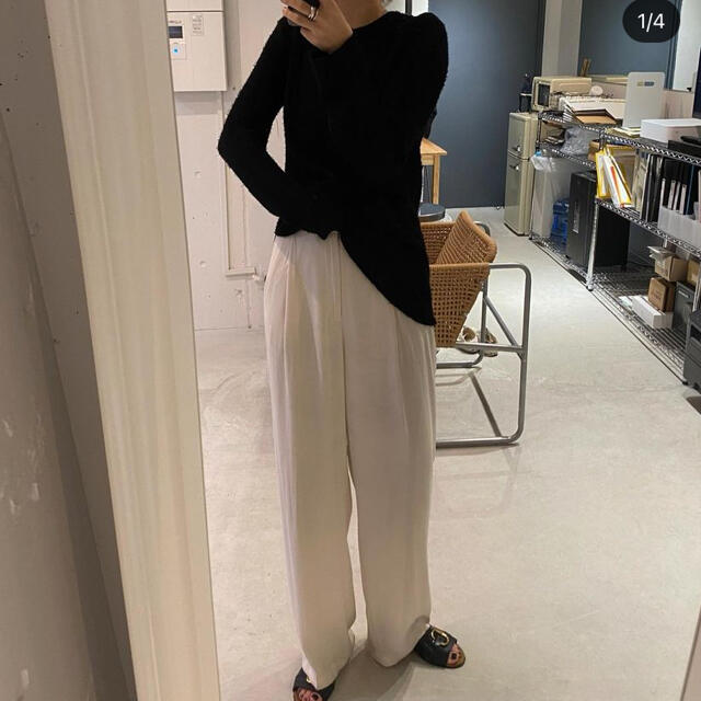 BEAUTY&YOUTH UNITED ARROWS(ビューティアンドユースユナイテッドアローズ)の6 ROKU GEORGETTE HIGH WAIST PANTS パンツ レディースのパンツ(カジュアルパンツ)の商品写真