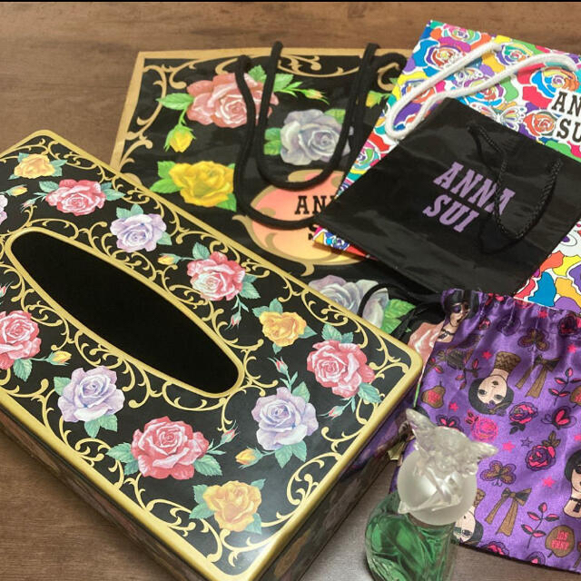 ANNA SUI(アナスイ)のANNA SUI ティッシュボックス+おまけ インテリア/住まい/日用品のインテリア小物(ティッシュボックス)の商品写真