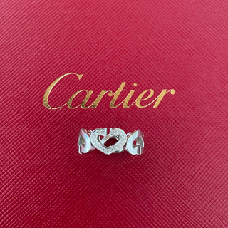 カルティエ(Cartier)のK18 WG ダイヤモンド カルティエCハートリング　48(リング(指輪))
