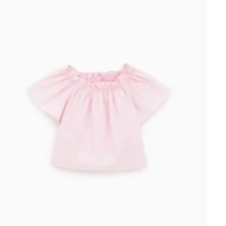 ザラキッズ(ZARA KIDS)のZARAザラ★フリルブラウス★コントラストTシャツ★ピンク★スモッグ(Tシャツ/カットソー)