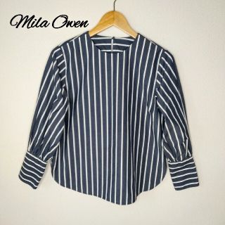 ミラオーウェン(Mila Owen)のミラオーウェン Mila Owen ストライプ プルオーバー オフィカジ(シャツ/ブラウス(長袖/七分))