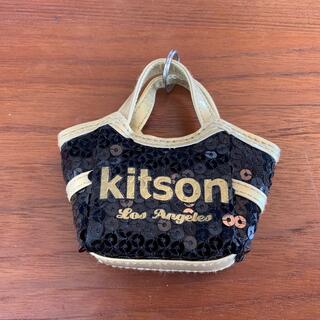 キットソン(KITSON)のkitson バッグスパンコールチェーン付き、黒にシャンパンゴールド(チャーム)