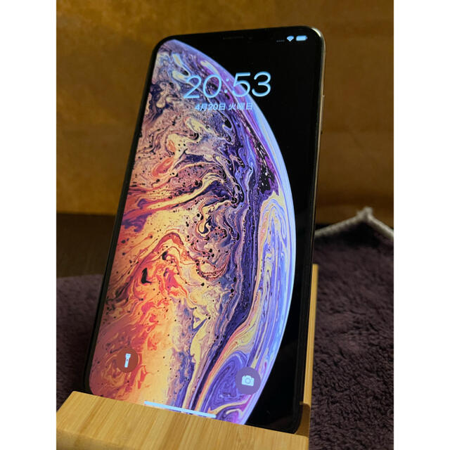 iPhone(アイフォーン)の【SIMフリー】iPhone XS Max 256GB ゴールド 美品 スマホ/家電/カメラのスマートフォン/携帯電話(スマートフォン本体)の商品写真