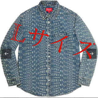 シュプリーム(Supreme)のsupreme warp jacquard logos denim shirt(シャツ)