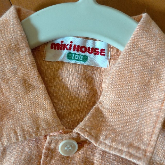 mikihouse(ミキハウス)のMIKIHOUSE レトロ アップリケ コットンシャツ キッズ/ベビー/マタニティのキッズ服男の子用(90cm~)(ブラウス)の商品写真