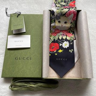 グッチ(Gucci)のGUCCI 並木限定 グッチ ヒグチヨウコ リボンスカーフ 新品(バンダナ/スカーフ)