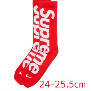 シュプリーム(Supreme)のsupreme nike socks red 24-25.5cm(ソックス)