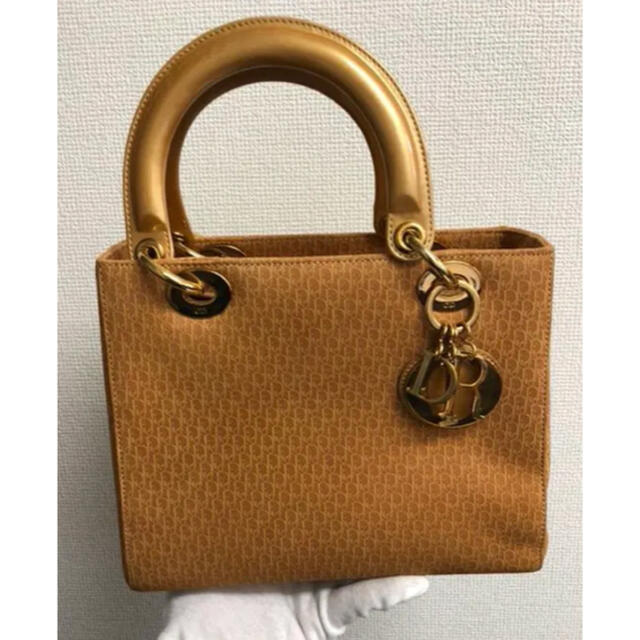 Dior レディディオールカナージュ　オレンジ　ゴールド金具　2wayバックレディース