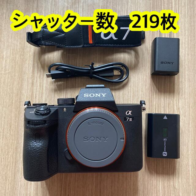 ミラーレス一眼SONY α7iii 本体 シャッター数219 美品