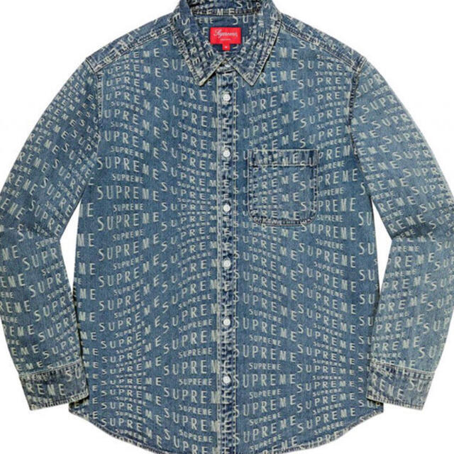 Supreme Warp Jacquard Logos Denim Shirt